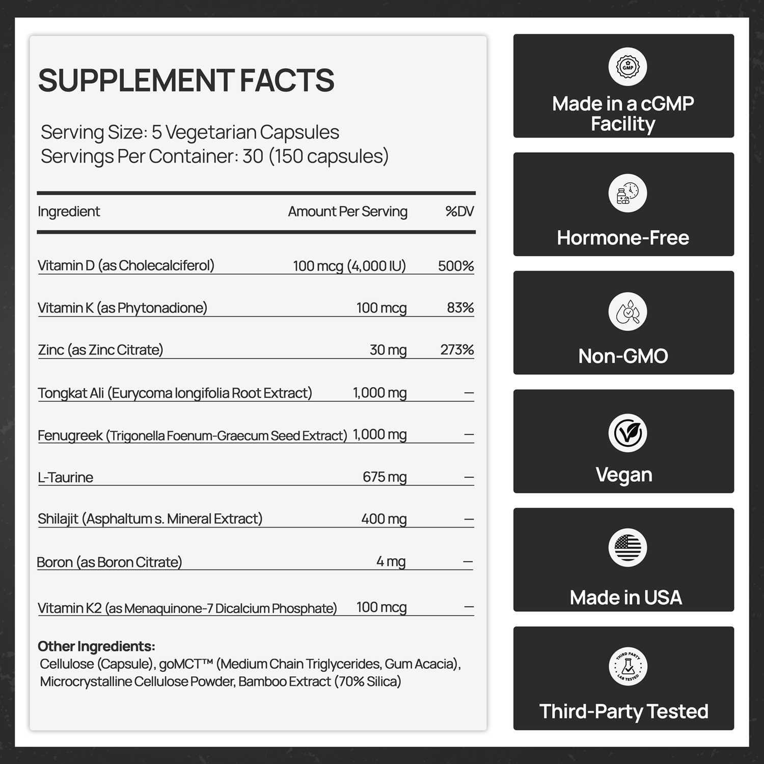 Nutrition label
